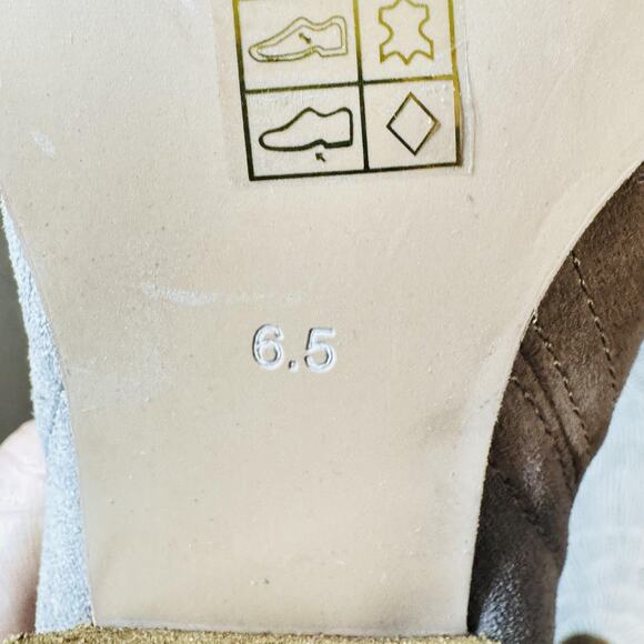 Jeffrey Campbell Boots Womens 6.5 Gray Suede Rosalee Cutout Ankle Booties Heel - Picture 8 of 9